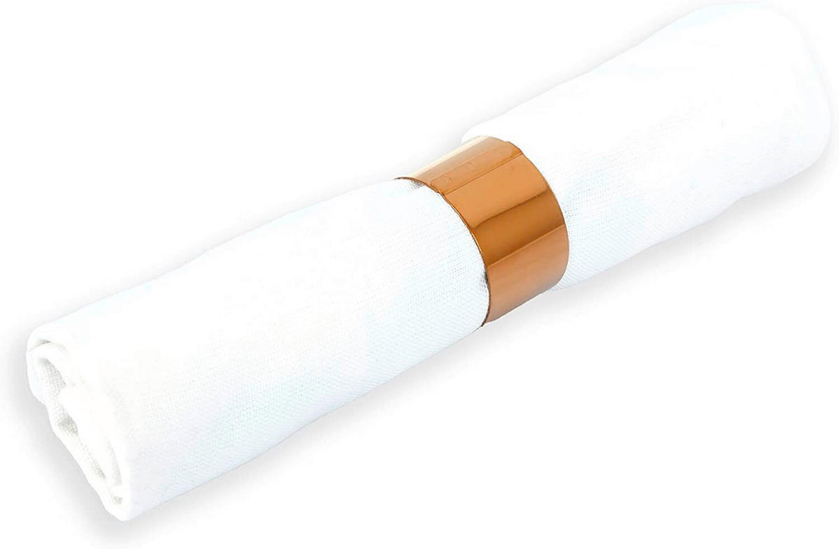 SERVIETTENRINGESET   - Kupferfarben, Basics, Metall (4/2,5cm) - Echtwerk