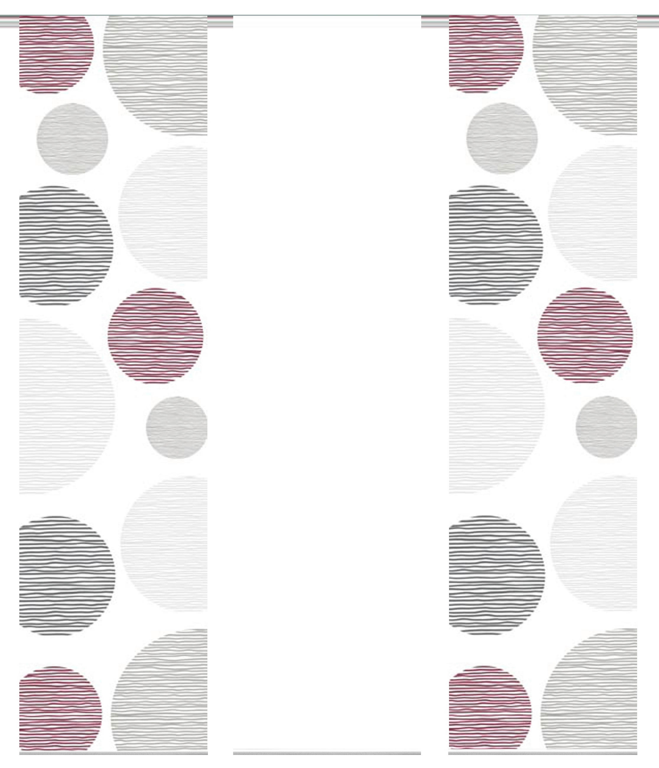 FLÄCHENVORHANG  3 Stück  halbtransparent   60/245 cm  - Bordeaux, Design, Textil (60/245cm)