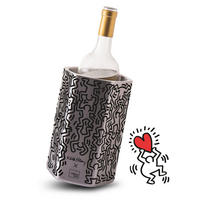 POSUDA ZA HLAĐENJE VINA  1 l  Keith Haring  - boje oplemenjenog čelika/crna, Basics, metal (15/12/21cm) - Vacu Vin