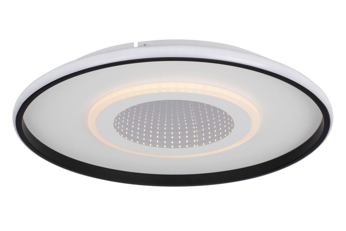 LED-DECKENLEUCHTE 50/5,5 cm   - Schwarz/Weiß, Trend, Kunststoff/Metall (50/5,5cm) - Novel