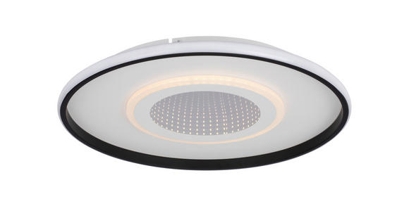 LED-DECKENLEUCHTE 50/5,5 cm   - Schwarz/Weiß, Trend, Kunststoff/Metall (50/5,5cm) - Novel