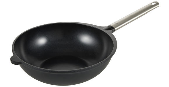 WOKPFANNE Keramikbeschichtung 28 cm  - Schwarz, Basics, Metall (28cm) - Homeware Profession.