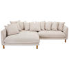 ECKSOFA Beige Chenille  - Beige/Buchefarben, KONVENTIONELL, Holz/Textil (162/276cm) - Carryhome