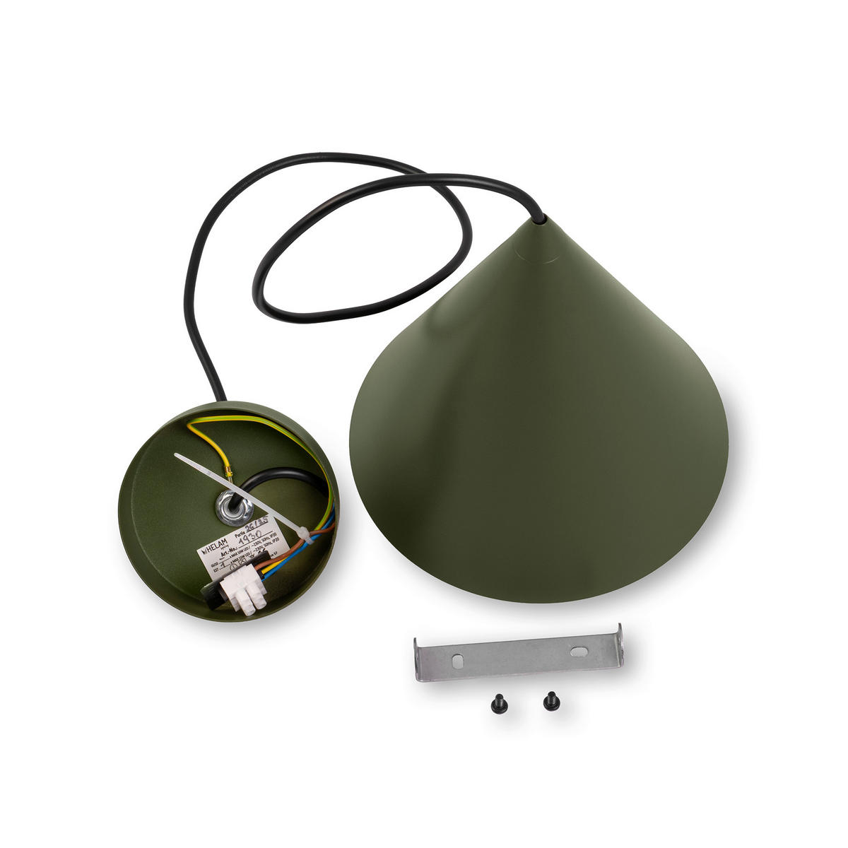 HÄNGELEUCHTE ETNA 18/18/98 cm   - Olivgrün, Design, Metall (18/18/98cm)