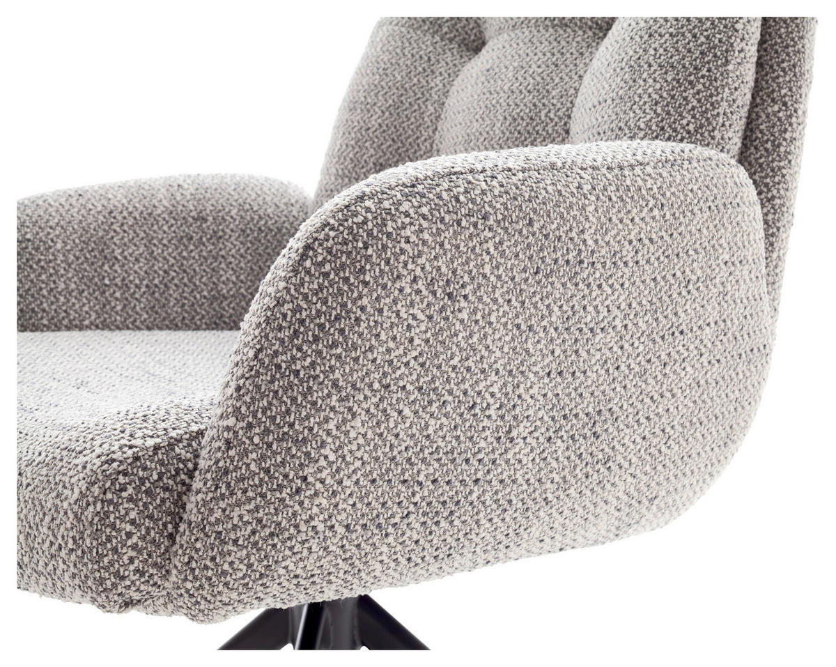 ARMLEHNSTUHL  in Stahl Webstoff  - Schwarz, Design, Textil/Metall (72/95/77cm) - Novel