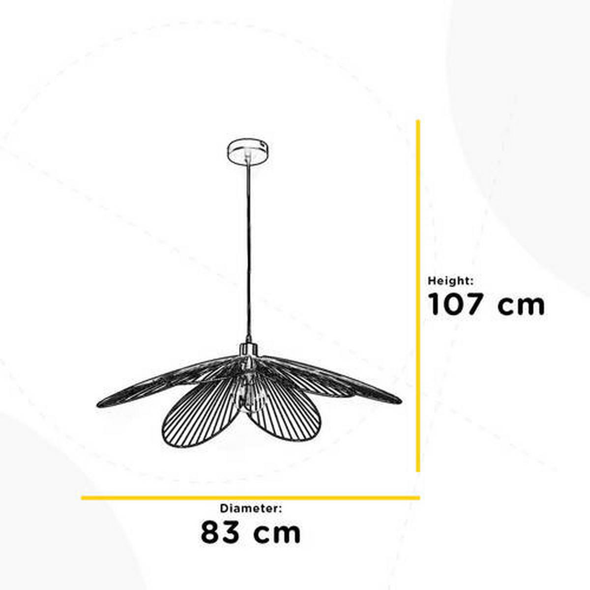 ZÁVĚSNÉ SVÍTIDLO, 83/107 cm  - černá, Design, kov (83/107cm)