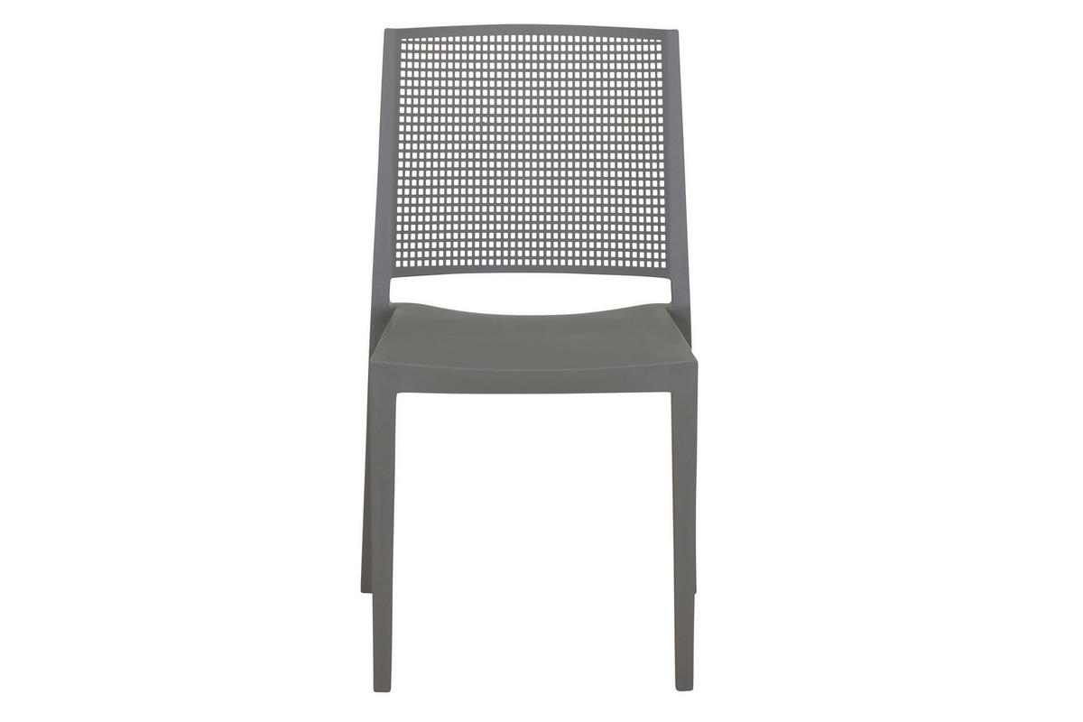 GARTENGARNITUR 3-teilig Stahl  - Grau, Basics, Kunststoff/Metall (80/80/80cm) - Siena Garden
