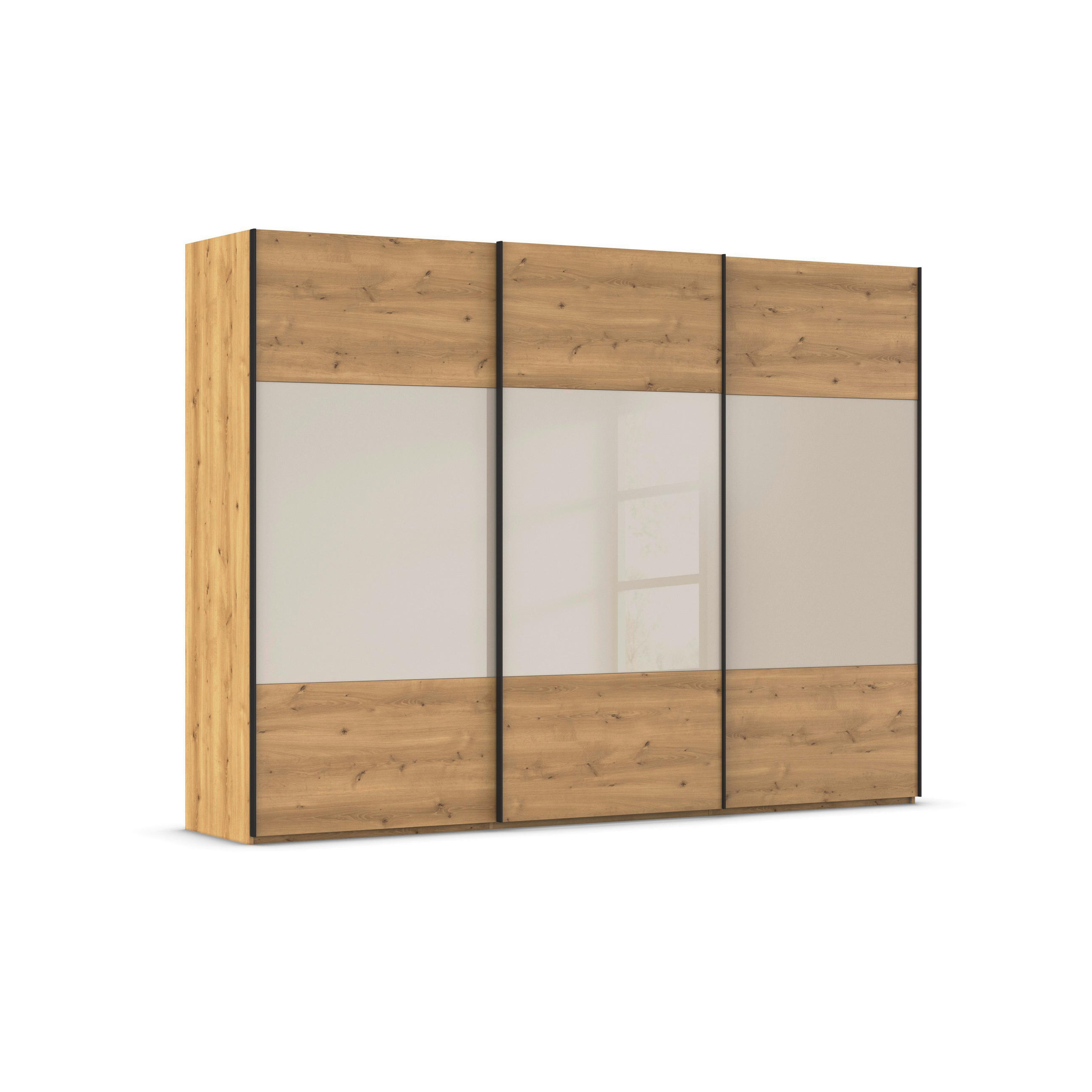 Novel Schwebetürenschrank Eiche, Champagner 300x223x68 cm