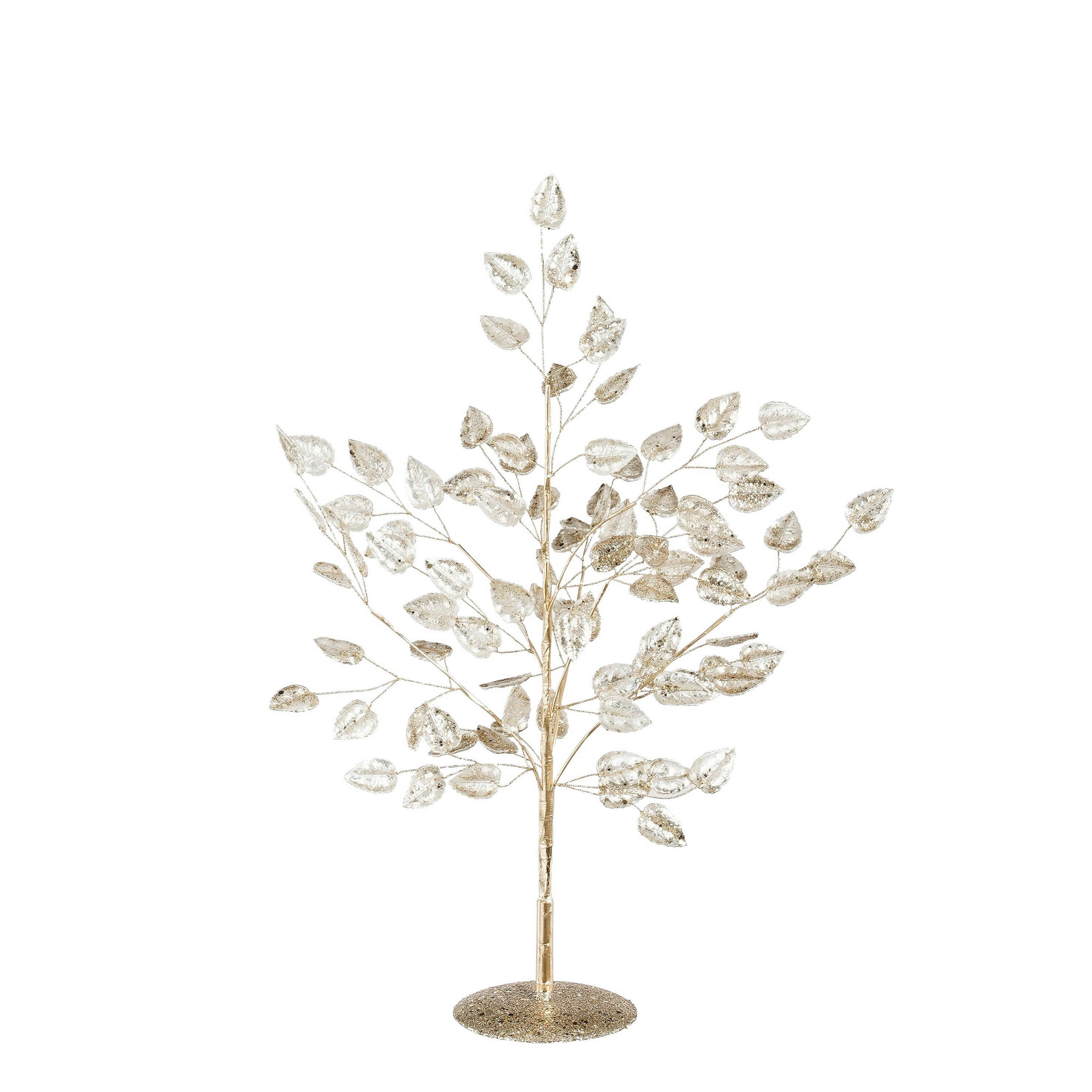 KARÁCSONYFADÍSZ - aranyszínű, Basics, műanyag (15/15/35cm)