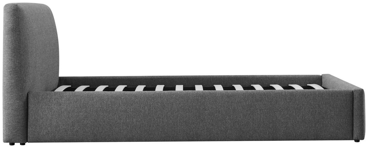POLSTERBETT Lattenrost, Bettkasten Grau 140/200 cm  - Schwarz/Naturfarben, MODERN, Holz/Kunststoff (140/200cm) - Livetastic