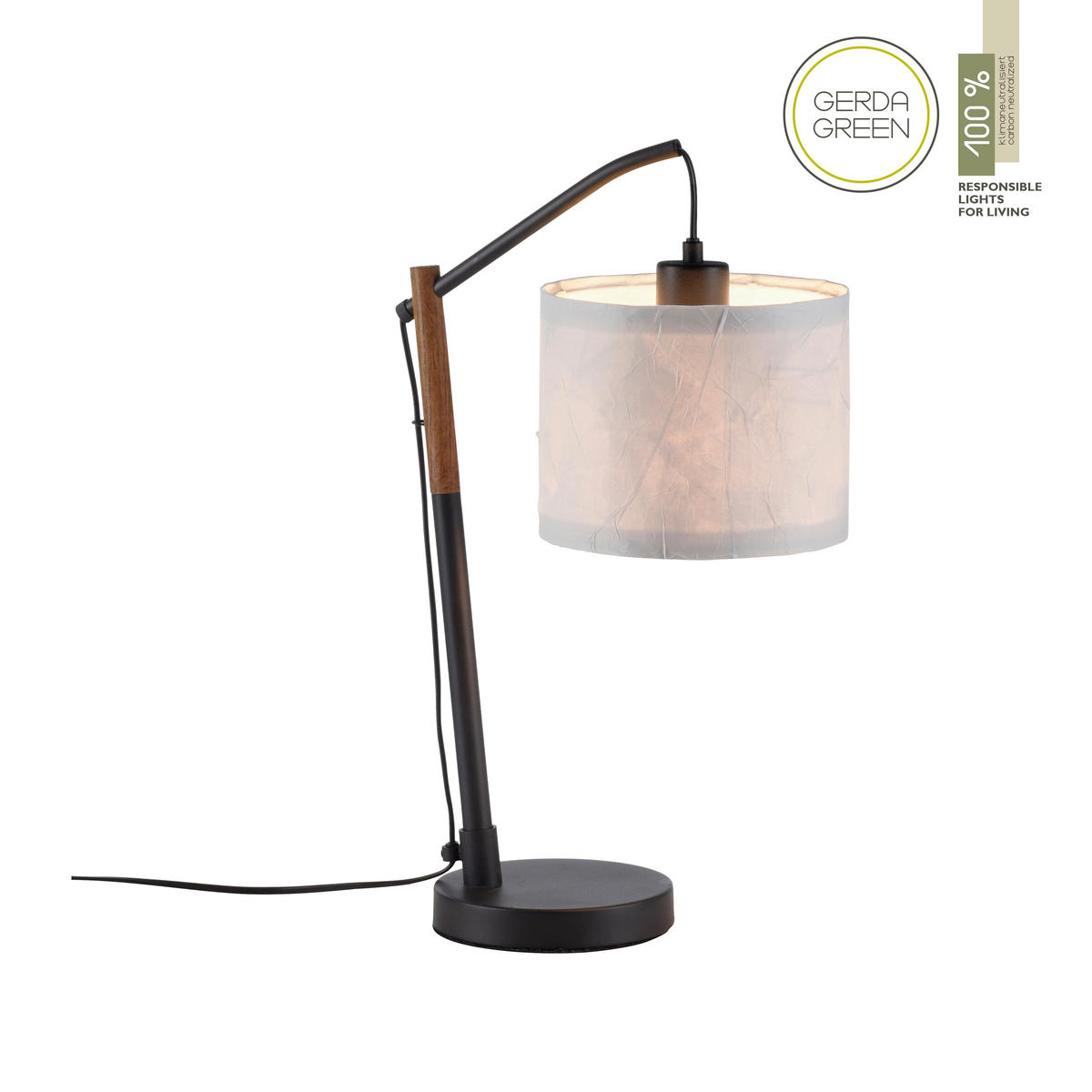 TISCHLEUCHTE Sofie 31/19/48 cm   - Weiß, Natur, Papier/Kunststoff (31/19/48cm)