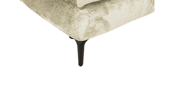 SCHLAFSOFA  mit Liegefunktion, Schlafen auf Sitzhöhe, Rücken echt Chenille Creme  - Creme/Schwarz, KONVENTIONELL, Textil/Metall (203/94/96cm) - Carryhome