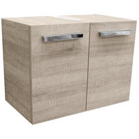 WASCHBECKENUNTERSCHRANK 62,5/46/35 cm  - Eichefarben/Silberfarben, MODERN, Holzwerkstoff/Metall (62,5/46/35cm) - MID.YOU