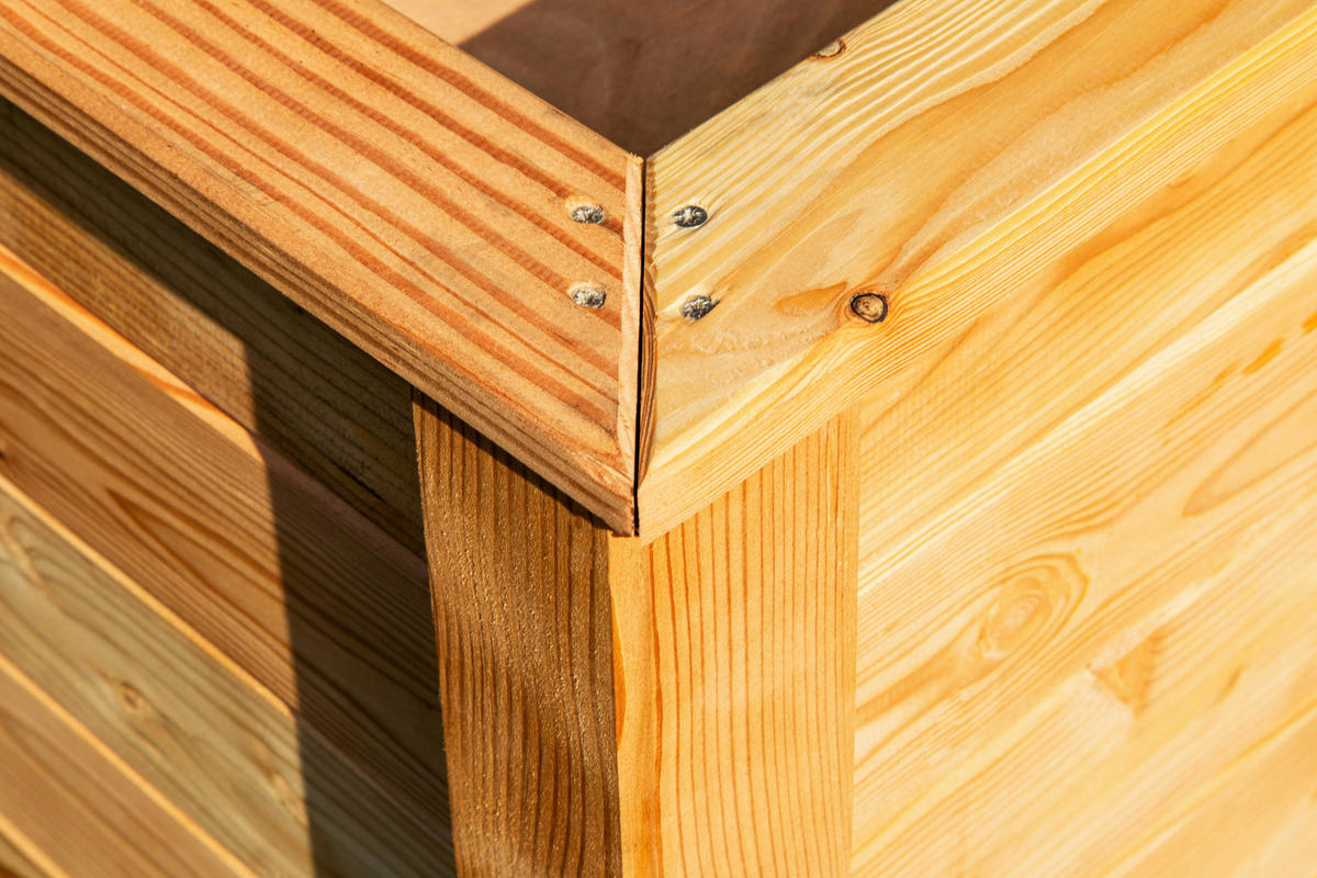 HOCHBEET  - Lärchefarben, Basics, Holz (65/84/130cm) - Ambia Garden