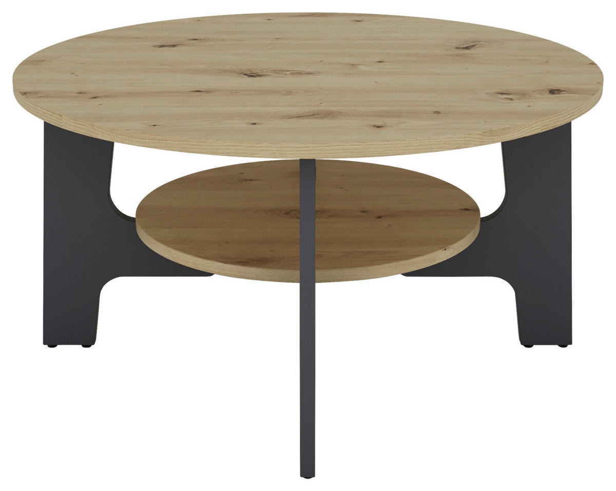 COUCHTISCH in Holzwerkstoff  - Anthrazit/Eiche Artisan, LIFESTYLE, Holzwerkstoff (80/42,5/80cm) - MID.YOU