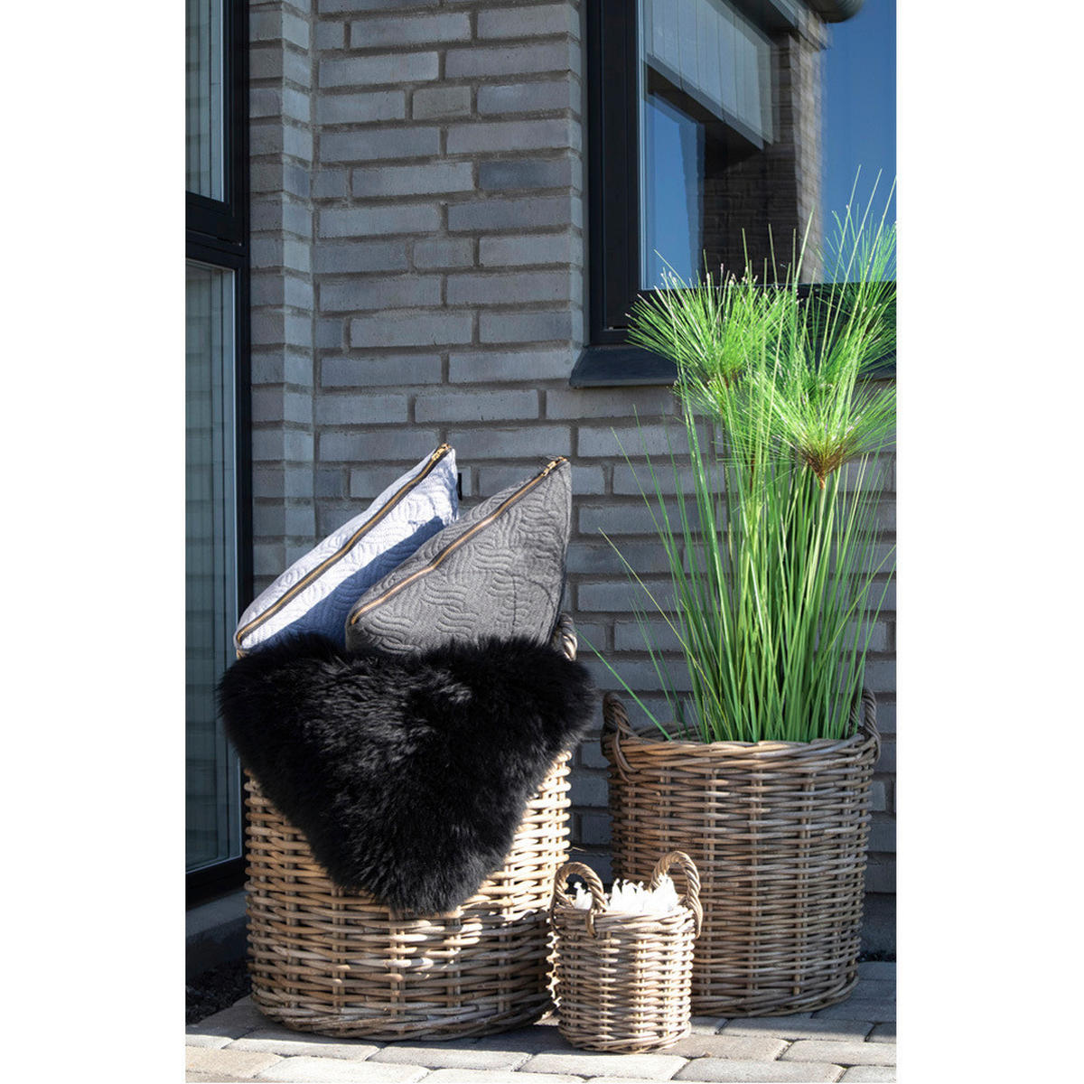 KORBSET - Klar/Braun, Basics, Holz/Kunststoff