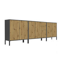 SIDEBOARD  in 263,5/86/33 cm  - Anthrazit/Eiche Artisan, MODERN, Holzwerkstoff/Metall (263,5/86/33cm) - MID.YOU