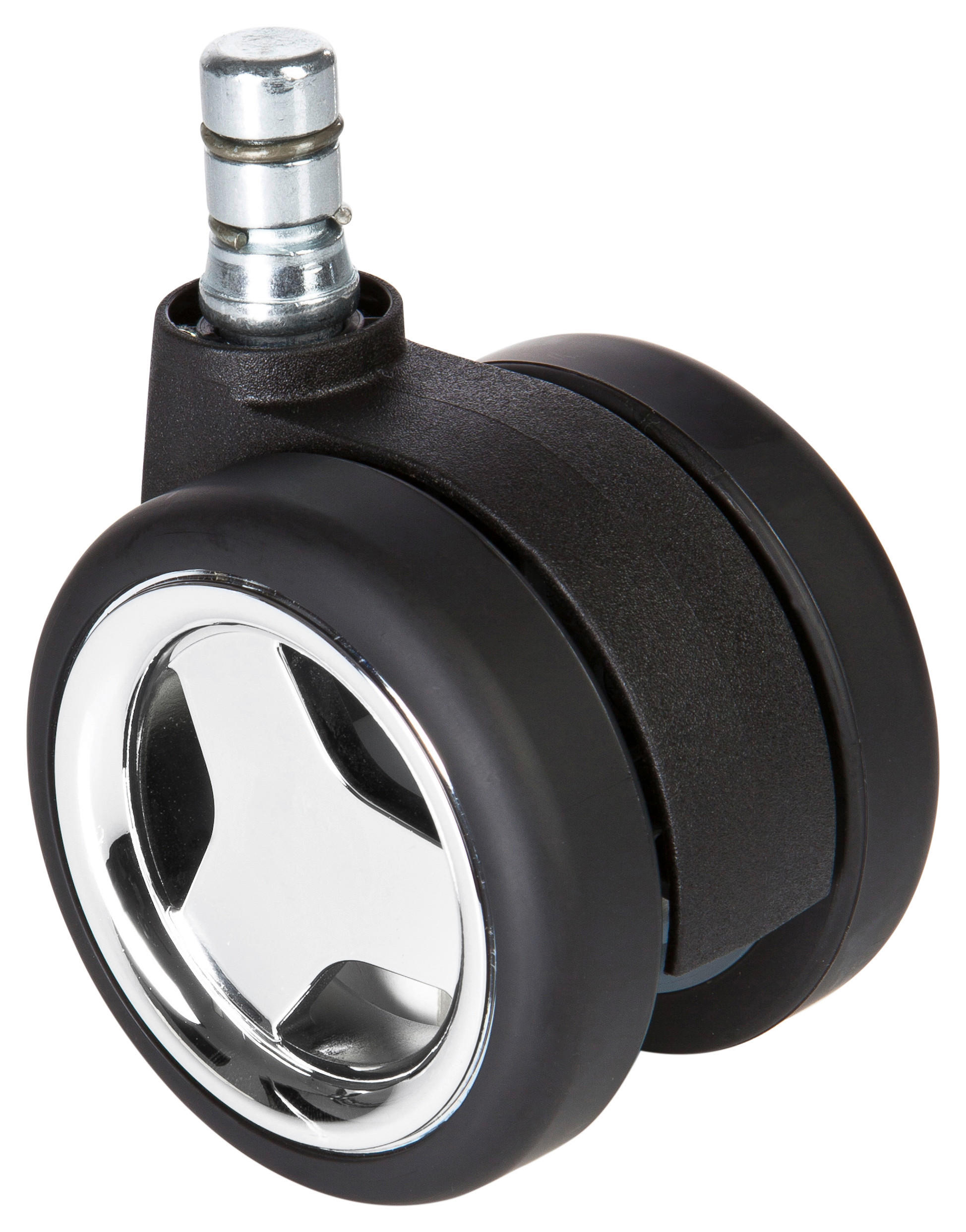 HJUL TILL SNURRSTOL 5 delar  - kromfärg/svart, Basics, metall/plast (5,1/6,7/6cm) - MID.YOU