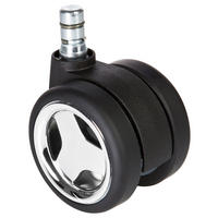 HJUL TILL SNURRSTOL 5 delar  - kromfärg/svart, Basics, metall/plast (5,1/6,7/6cm) - MID.YOU