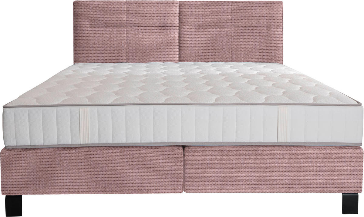 BOXSPRINGBETT 160/220 cm  in Altrosa  - Schwarz/Altrosa, Konventionell, Textil/Metall (160/220cm) - Esposa
