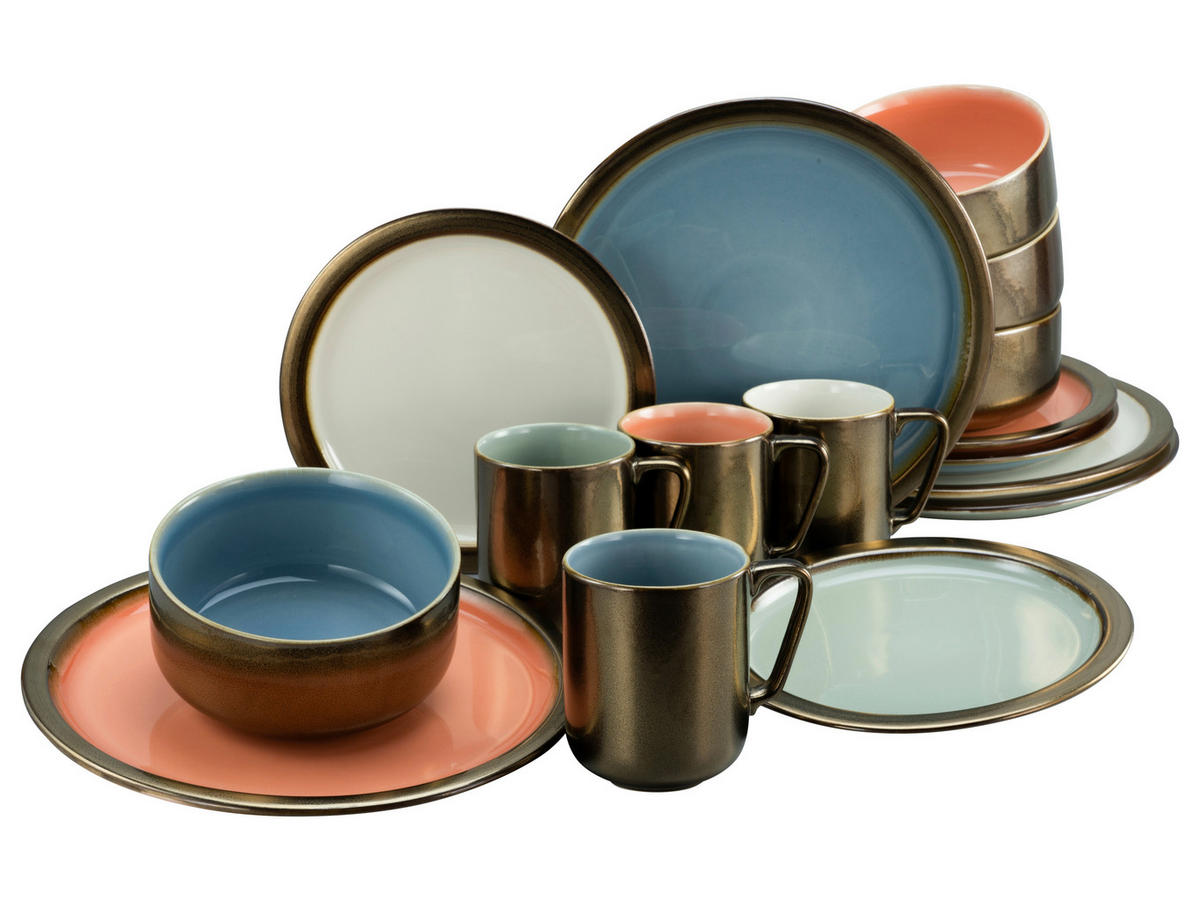 KOMBISERVICE 16-teilig  - Multicolor, Keramik - Creatable