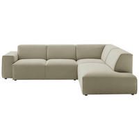 ECKSOFA in Cord Sandfarben  270/210 cm  - Sandfarben/Schwarz, Design, Kunststoff/Textil (270/210cm) - Pure Home Lifestyle