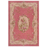 FLACHWEBETEPPICH 150/220 cm Gobelin Pink, Beige rechteckig  - Pink/Beige, Design, Kunststoff/Textil (150/220cm) - Hanse Home