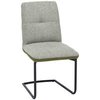 SCHWINGSTUHL  in Stahl Flachgewebe  - Schwarz/Grün, Design, Textil/Metall (48/91/62cm) - Dieter Knoll
