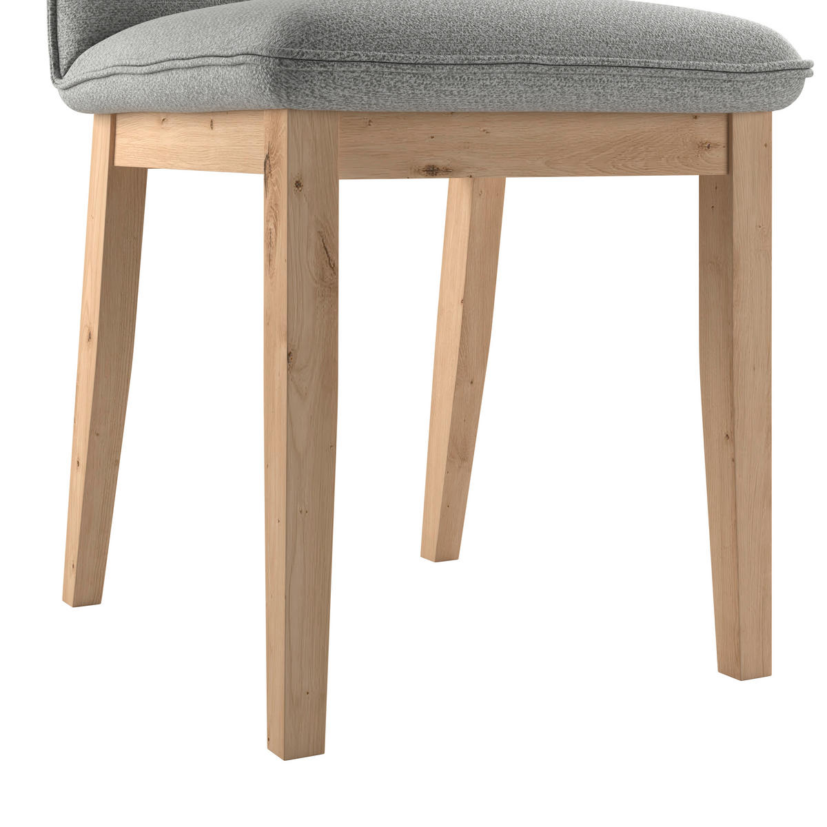 STUHL   Webstoff  - Eichefarben/Hellgrau, KONVENTIONELL, Holz/Textil (47/91/56cm) - Livetastic