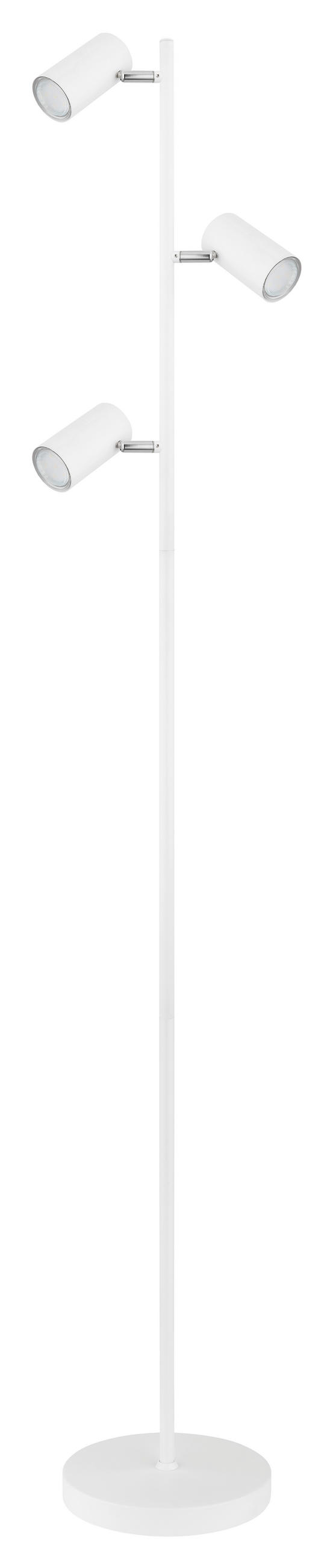 STOJACIA LAMPA, 25/23/154 cm - biela, Design, kov (25/23/154cm) - Globo