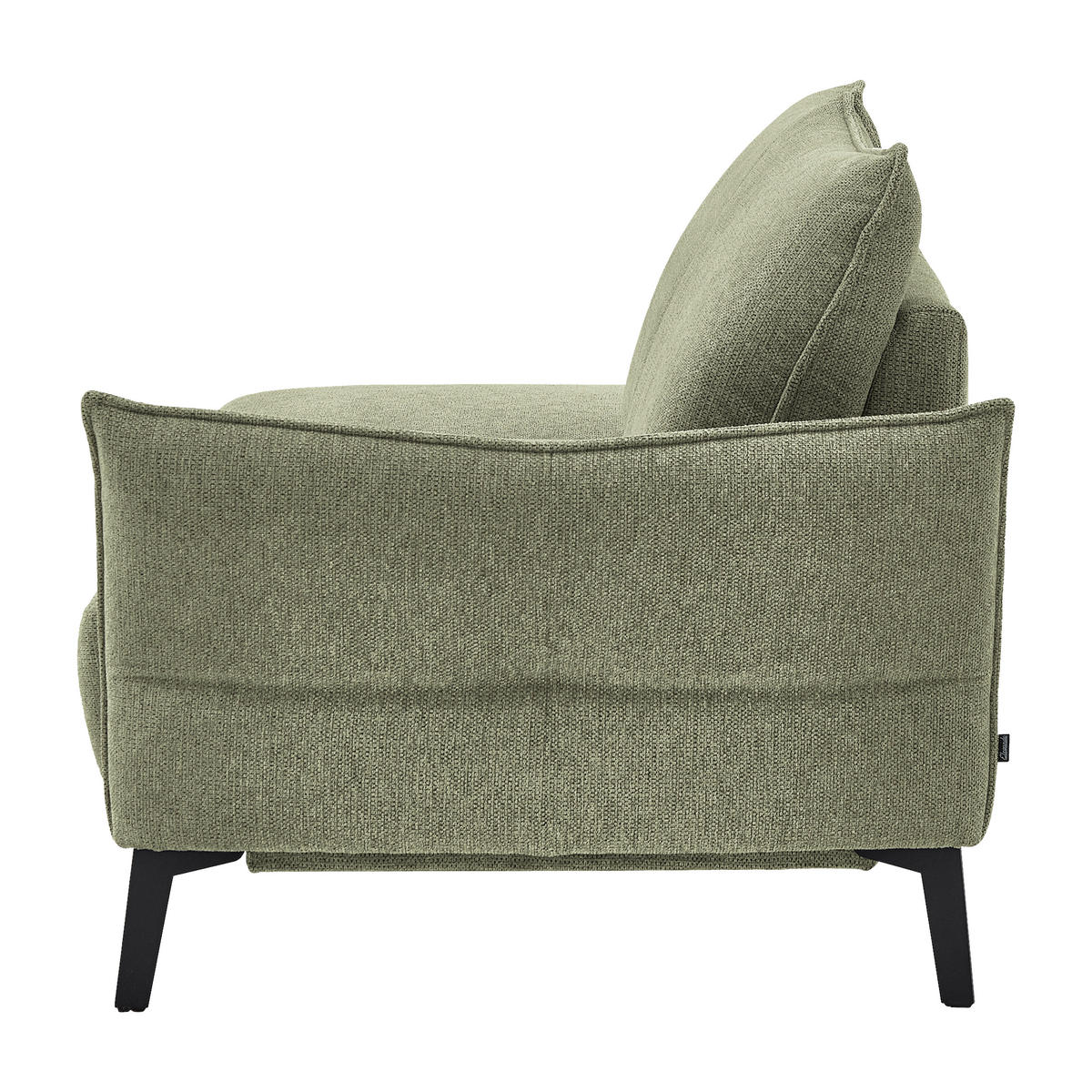 RÉCAMIERE Chenille Grün  - Schwarz/Grün, Konventionell, Textil/Metall (206/90/92cm) - Elegando