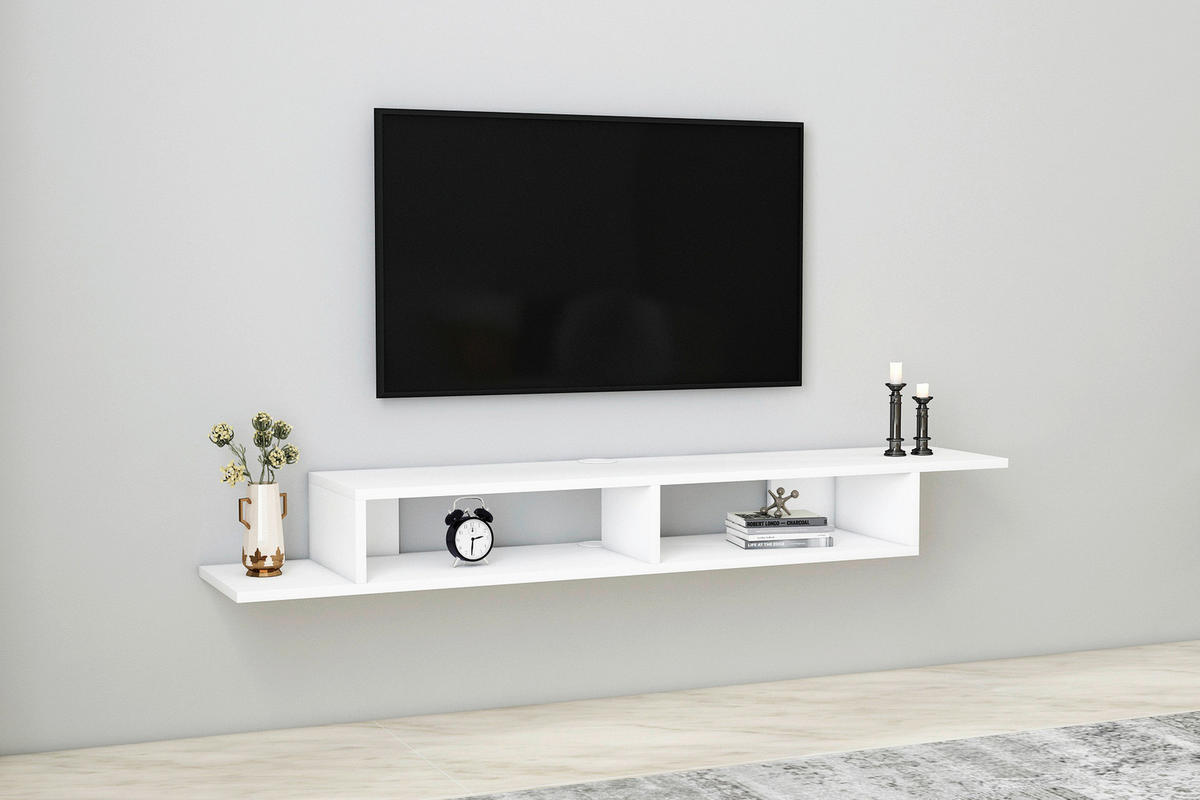WANDBOARD in 149/16,4/29,6 cm Weiss  - Weiss, Design, Holzwerkstoff (149/16,4/29,6cm) - Livetastic