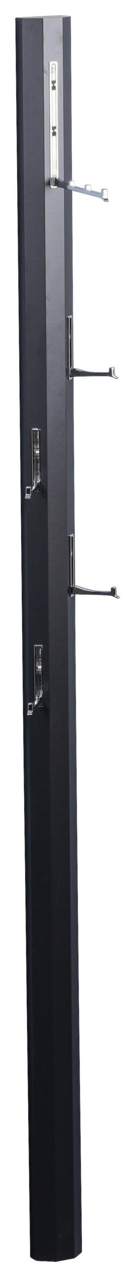 GARDEROBENPANEEL  in 8/185/4 cm  - Chromfarben/Schwarz, Basics, Holzwerkstoff/Metall (8/185/4cm)