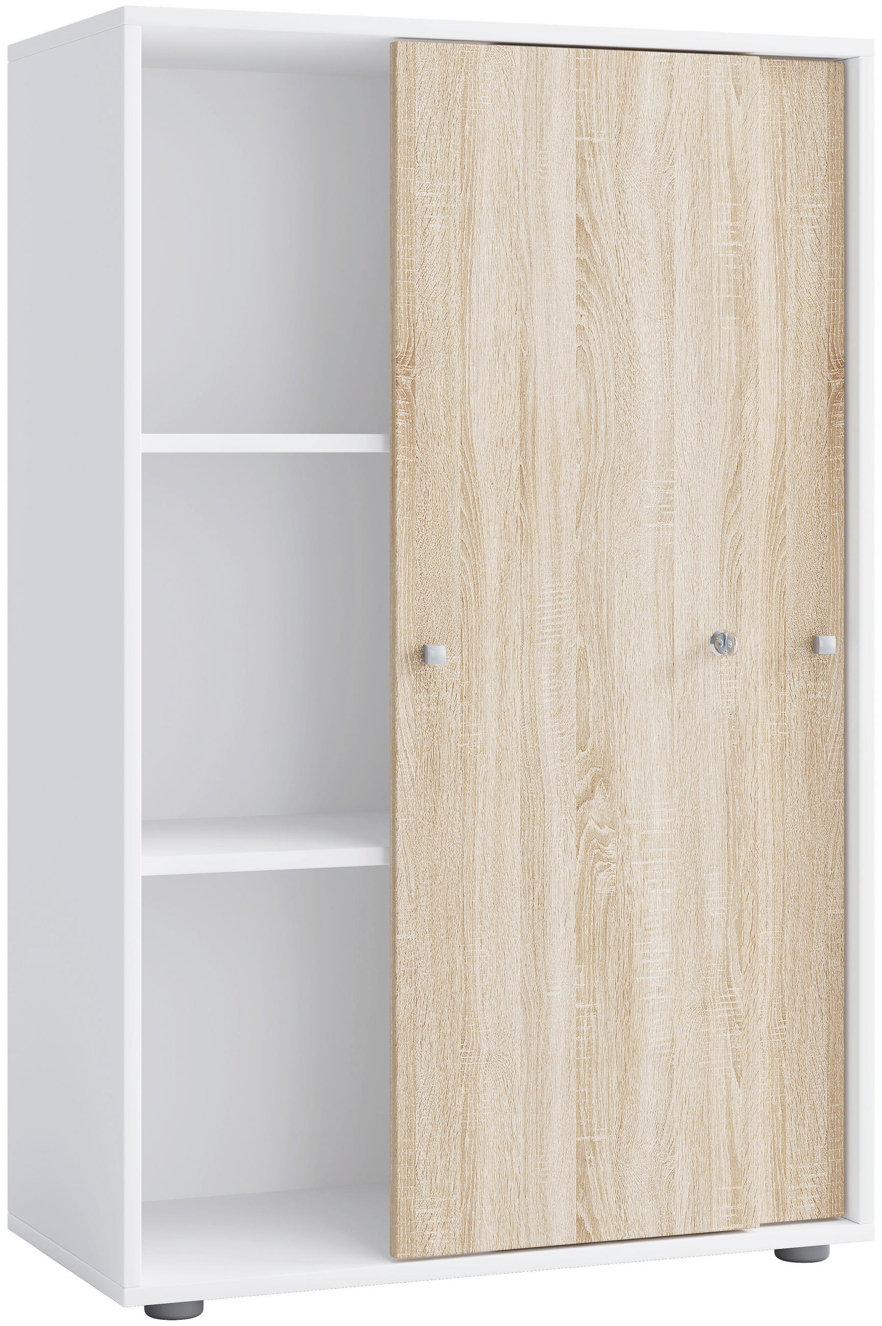 AKTENSCHRANK 70/110/39 cm  - Weiß/Sonoma Eiche, Design, Holzwerkstoff (70/110/39cm) - MID.YOU