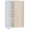 AKTENSCHRANK 70/110/39 cm  - Weiss/Sonoma Eiche, Design, Holzwerkstoff (70/110/39cm) - MID.YOU