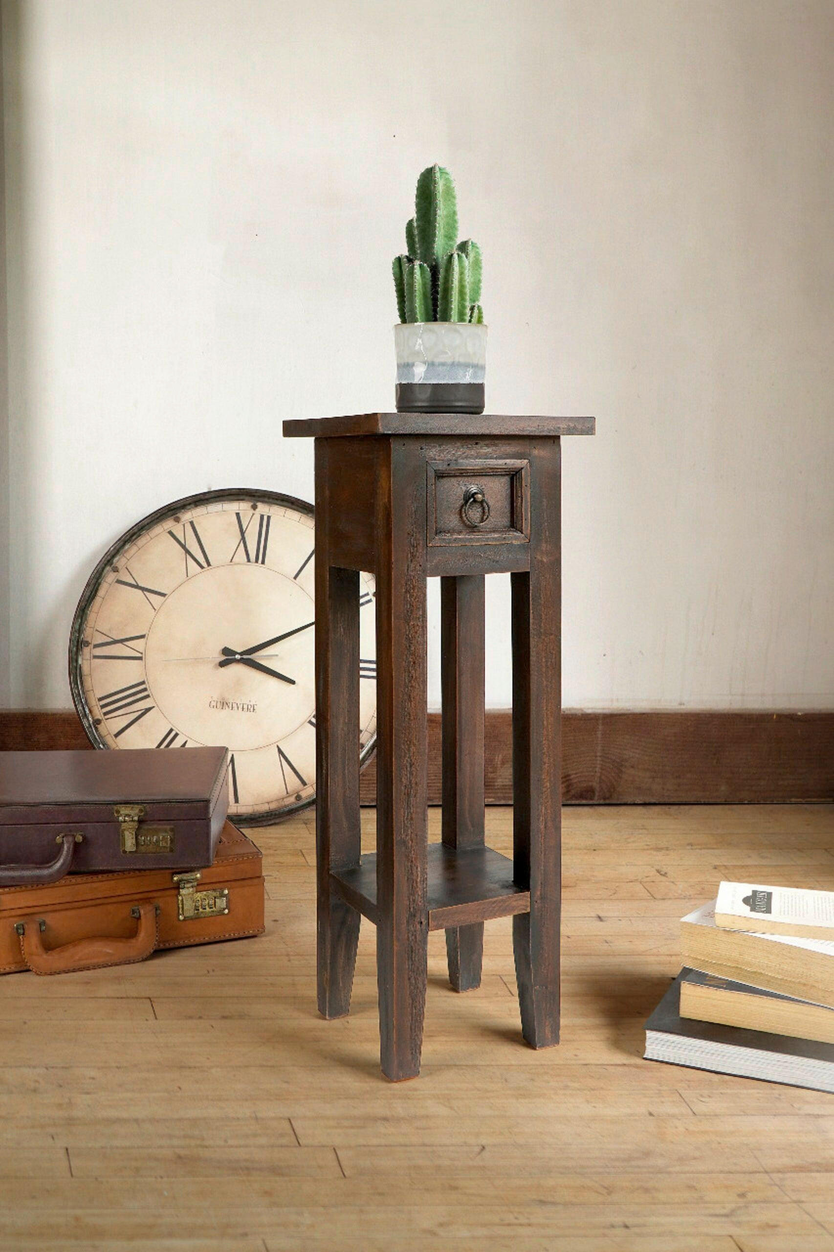 BEISTELLTISCH 25/25/67 cm Mahagoni Hartholz Braun quadratisch  - Braun, Basics, Holz (25/25/67cm) - Gardenson