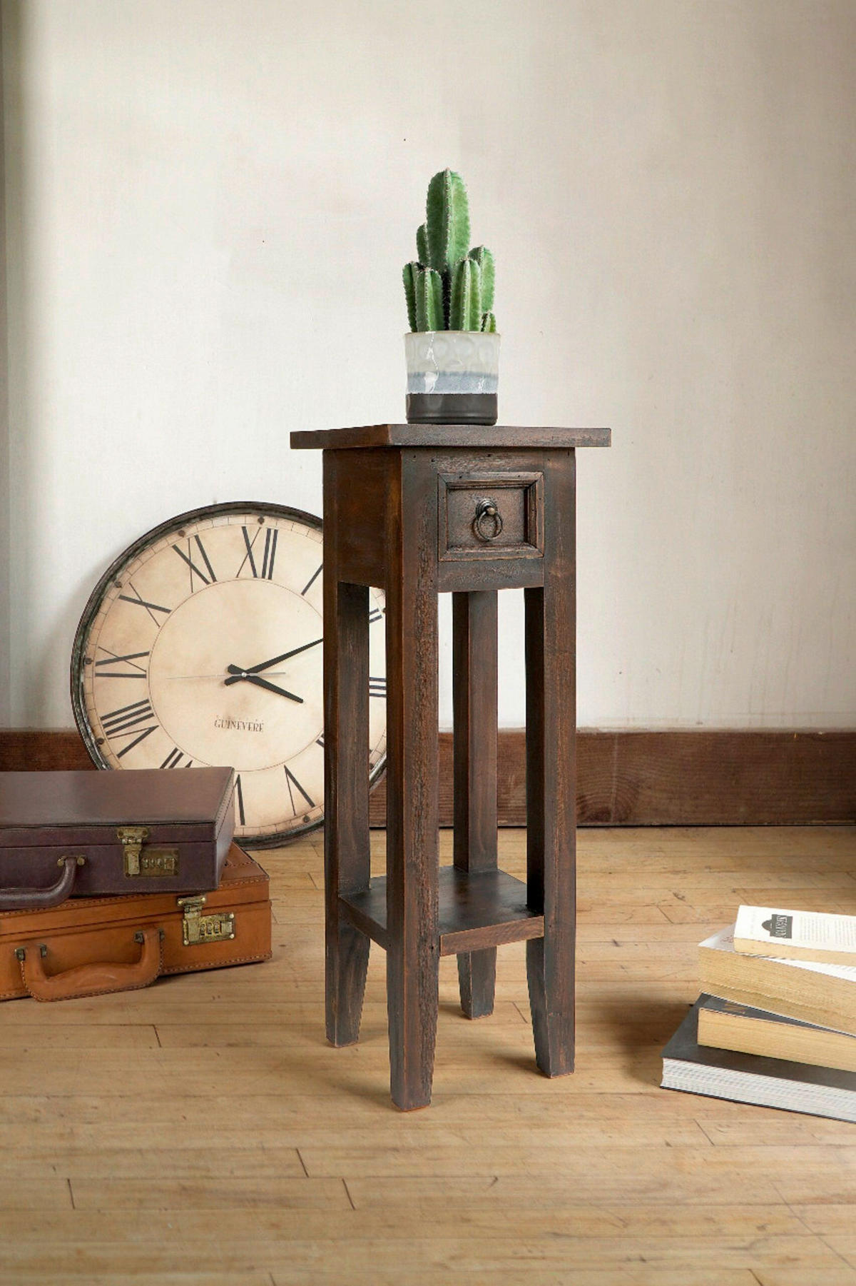 BEISTELLTISCH 25/25/67 cm Mahagoni Hartholz Braun quadratisch  - Braun, Basics, Holz (25/25/67cm) - Gardenson
