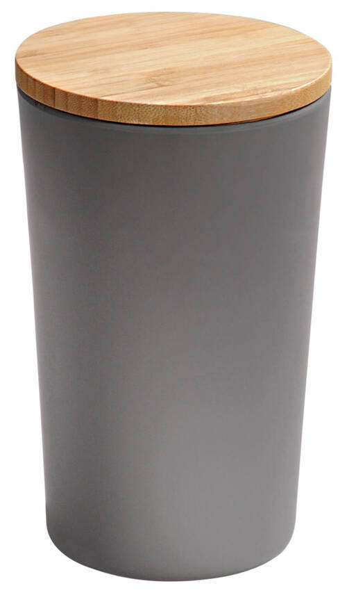 RECIPIENT DEPOZITARE ALIMENTE   - maro/gri, Design, plastic/lemn (11,5/19cm) - Homeware Profession.