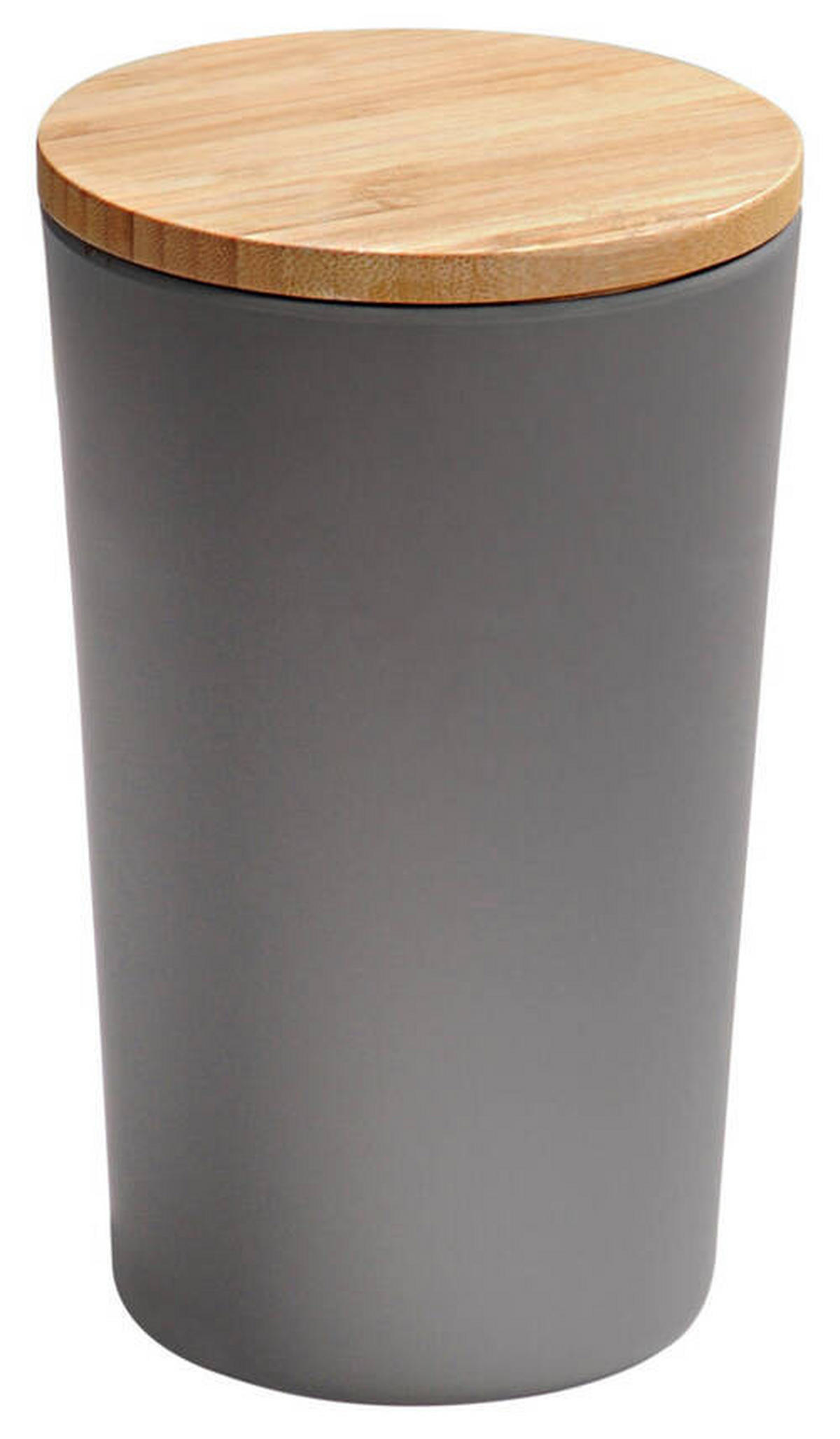 RECIPIENT DEPOZITARE ALIMENTE   - maro/gri, Design, plastic/lemn (11,5/19cm) - Homeware Profession.