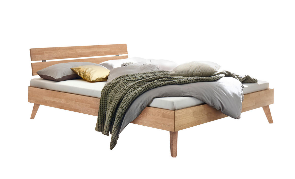 BETT 200/200 cm  Eiche Bianco   - Eiche Bianco/Eichefarben, Design, Holz (200/200cm) - Hasena