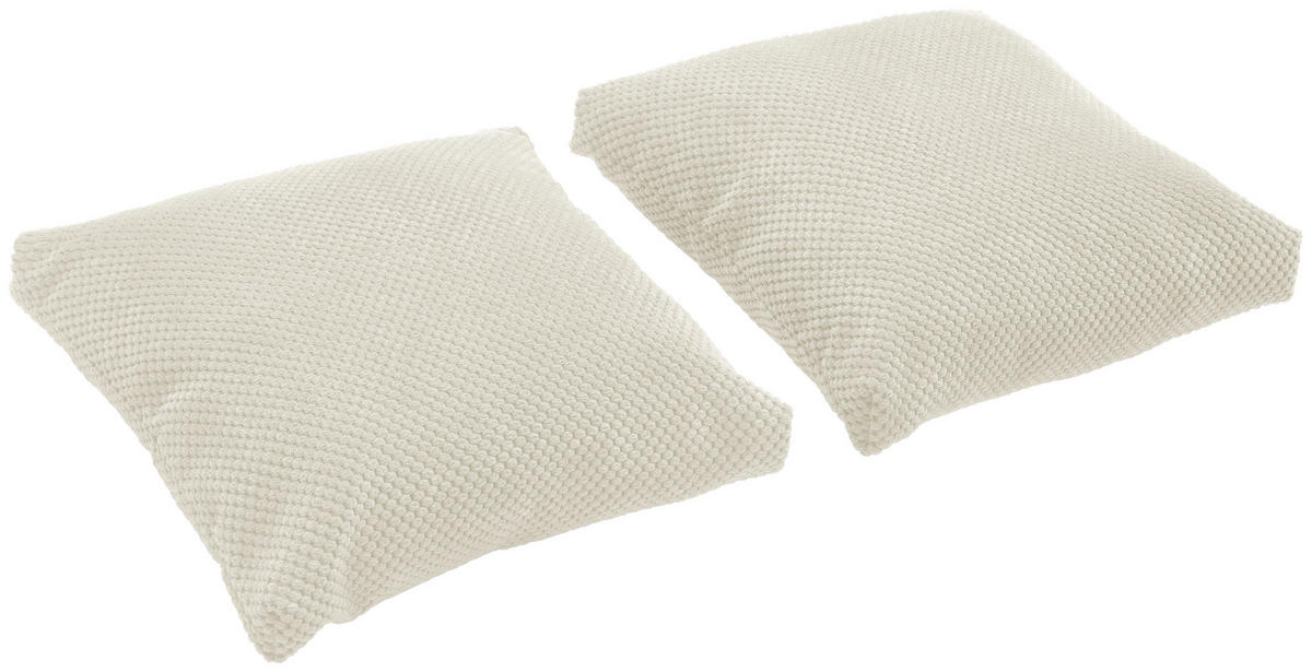 SCHLAFSOFA Velours Creme  - Creme/Schwarz, Design, Kunststoff/Textil (148/88/110cm) - Livetastic