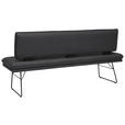SITZBANK in Metall, Textil Schwarz  - Schwarz, Design, Textil/Metall (195/91/65cm) - Dieter Knoll