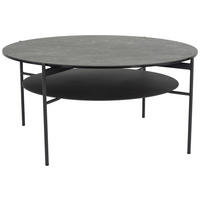 COUCHTISCH ESG 85/85/41 cm rund Schwarz  - Schwarz, Design, Glas/Keramik (85/85/41cm) - Novel