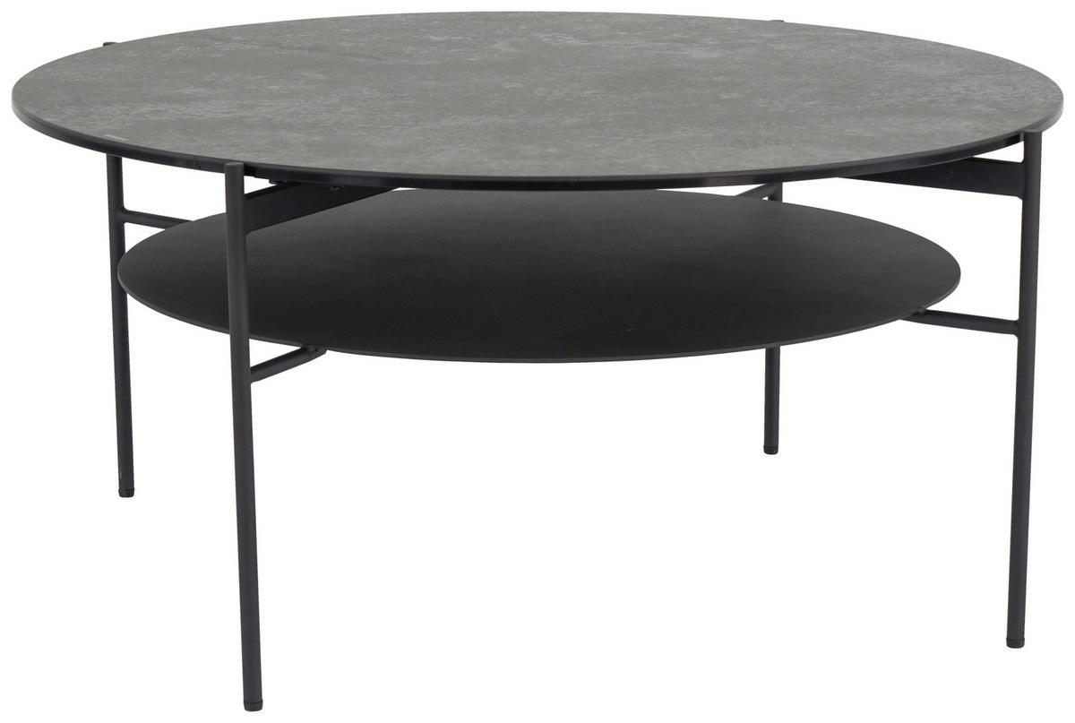 COUCHTISCH ESG 85/85/41 cm rund Schwarz  - Schwarz, Design, Glas/Keramik (85/85/41cm) - Novel