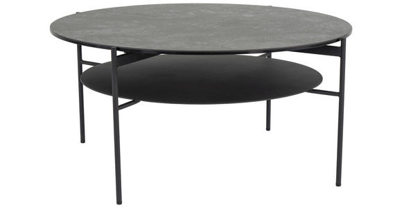 COUCHTISCH rund Schwarz 85/85/41 cm  - Schwarz, Design, Glas/Keramik (85/85/41cm) - Novel