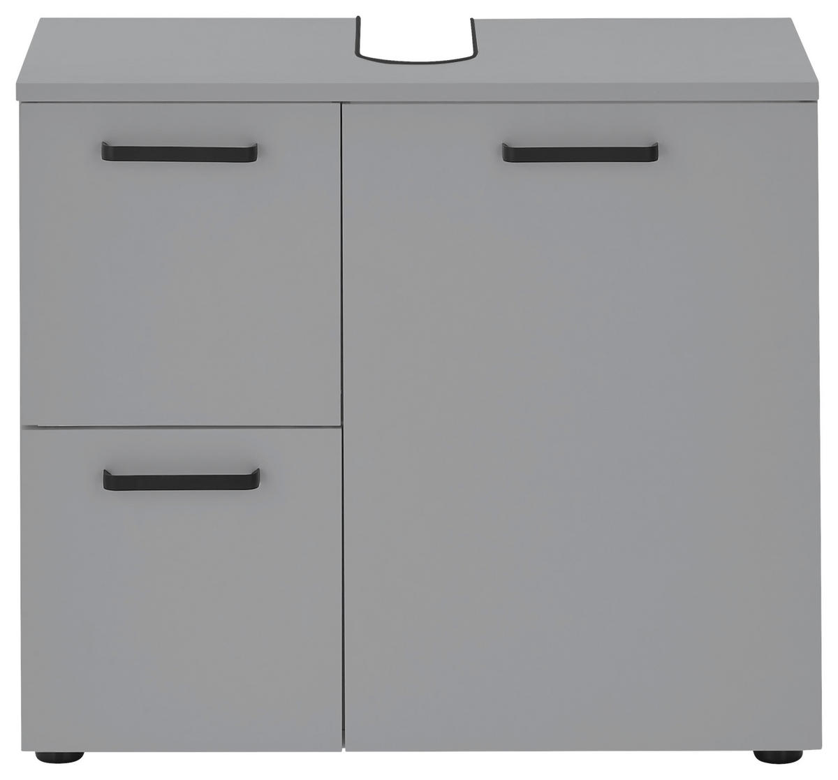 WASCHBECKENUNTERSCHRANK 70/60/35 cm  - Schwarz/Grau, MODERN, Holzwerkstoff/Kunststoff (70/60/35cm) - MID.YOU