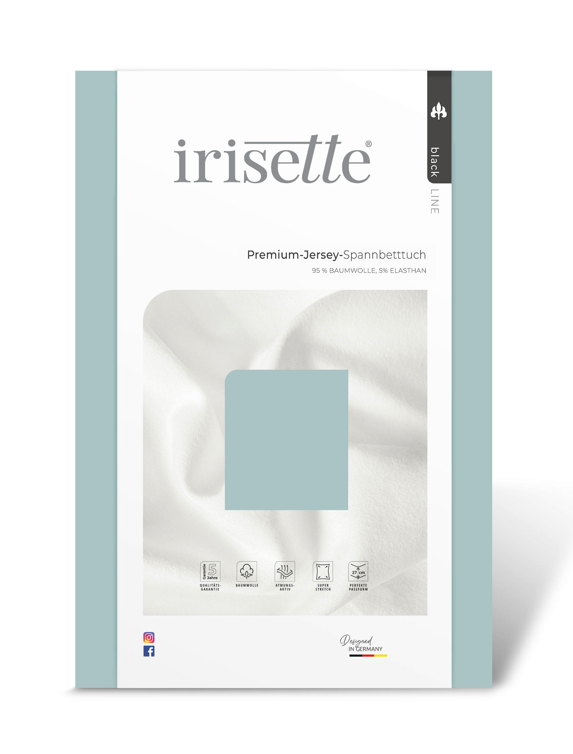 SPANNBETTTUCH Jersey  - Grün, Basics, Textil (90-100/200-220cm) - Irisette