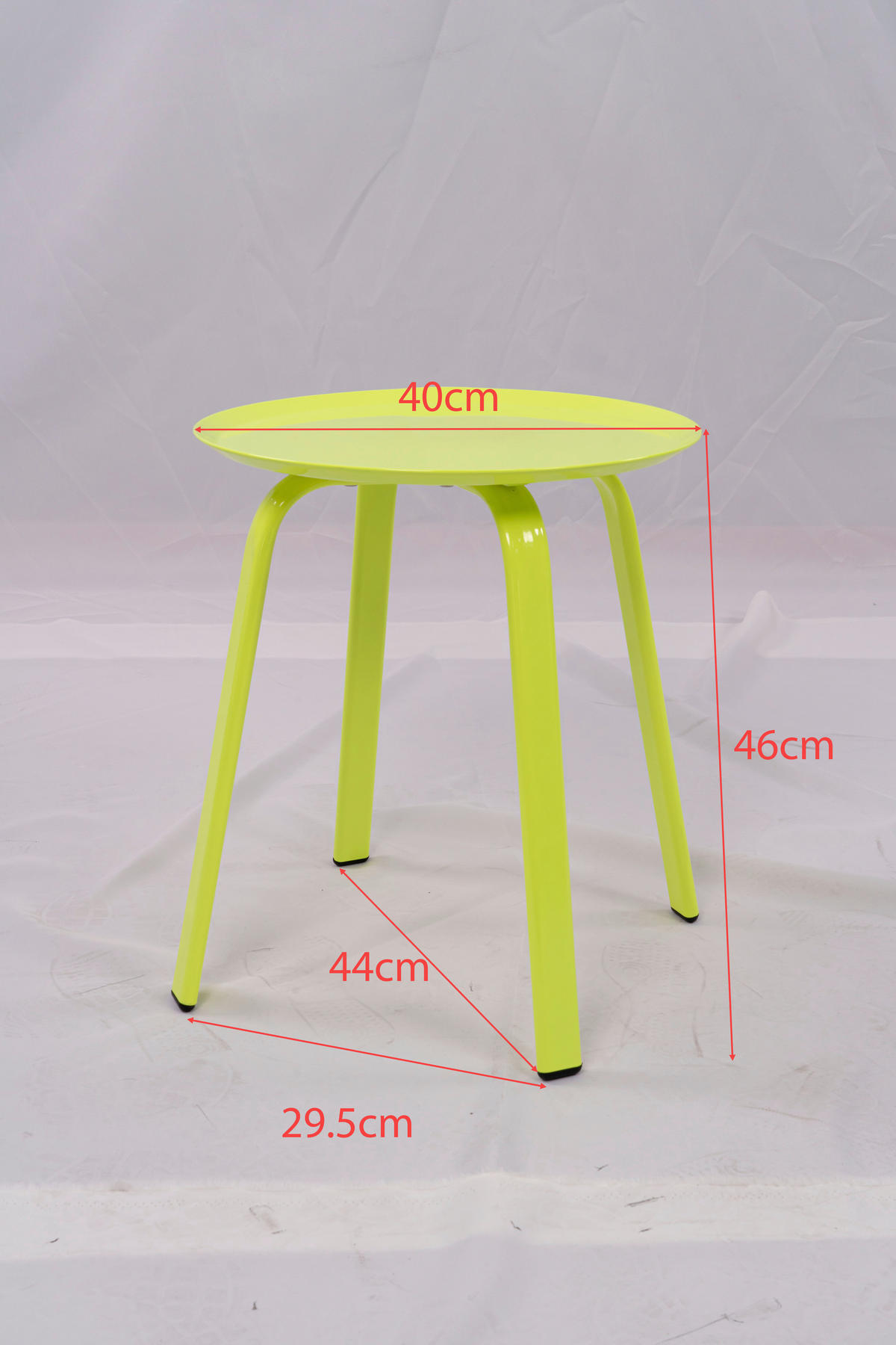 BEISTELLTISCH in Metall 40/40/46 cm  - Hellgelb, Design, Metall (40/40/46cm) - Ambia Garden