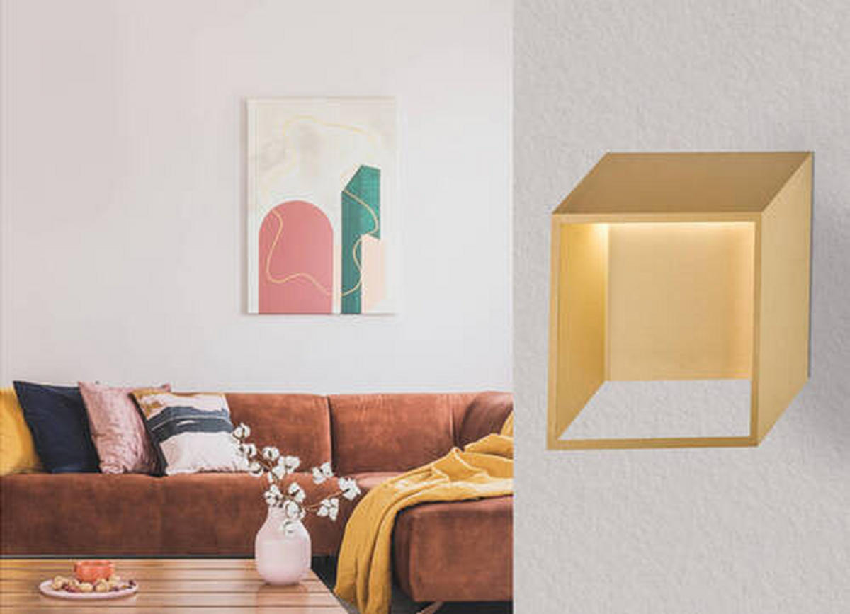 LED SVJETILJKA ZIDNA  - zlatne boje, Design, metal/plastika (25/9,2/25cm) - Globo