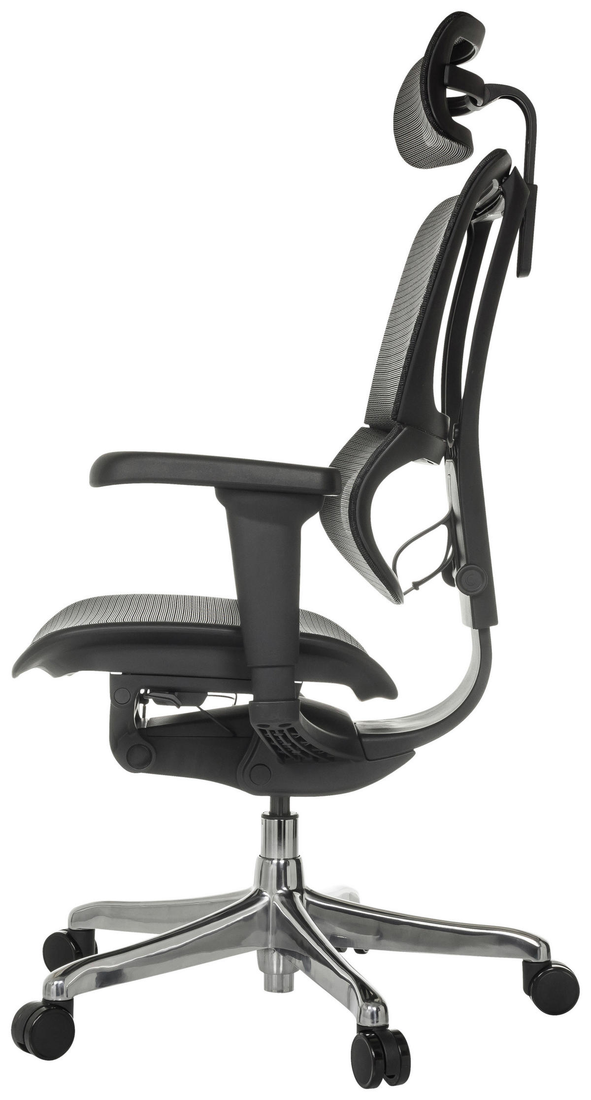 OTOČNÁ ŽIDLE, síť, černá - černá/barvy stříbra, Moderní, kov/textil (71/135/75cm) - MID.YOU